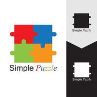 Puzzle vector icon illustration background