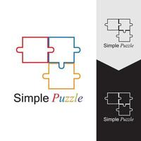 Puzzle vector icon illustration background