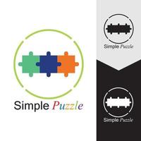 Puzzle vector icon illustration background