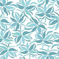 Light blue leaf on white background seamless pattern vector