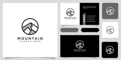plantilla de diseño de vector de logotipo de montaña