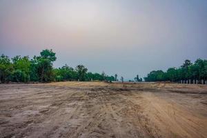 empty land near by forest, Thailand photo