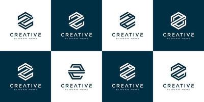 Set of initial letter Z abstract logo vector template