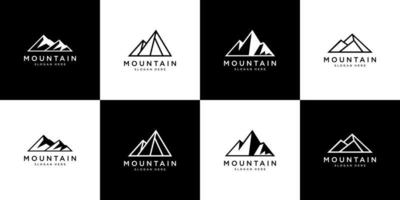 conjunto de plantilla de vector de logotipo de montaña