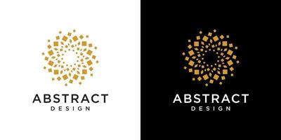 Abstract gold box shape - design element. vector