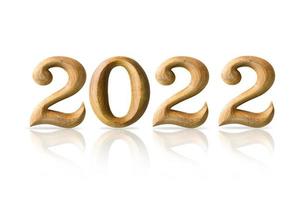 Wooden numeric 2022 photo
