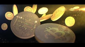 crypto-monnaie, bitcoin. btc, bitcoin. technologie blockchain, extraction de bitcoins. coup de macro de rotation de bitcoins video