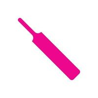 eps10 vector rosa bate de cricket icono sólido en un estilo sencillo y moderno aislado en fondo blanco
