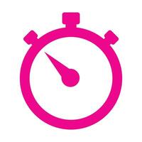 eps10 pink vector stopwatch timer icon in simple flat trendy modern style isolated on white background