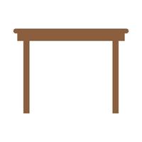 eps10 brown vector wooden table or desk icon in simple flat trendy style isolated on white background