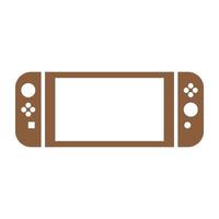 eps10 brown vector video game portable device filled icon in simple flat trendy modern style isolated on white background
