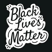 Black Lives Matter icon with black background vector