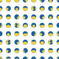 Ukraine seamless vector background with people icons