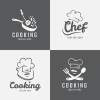 Chef cooking logo template