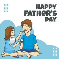 diseño de dibujos animados feliz día del padre vector