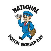 national postal worker day design vector