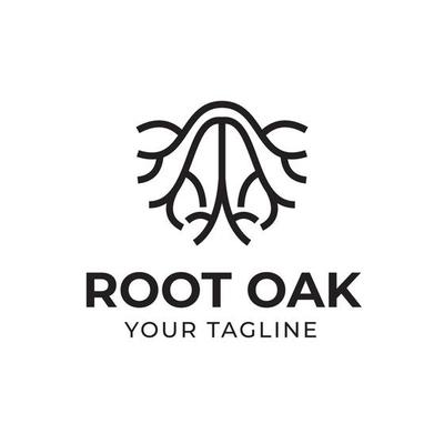 Logo vector design Abstract tree roots or branches. Symbol icon template