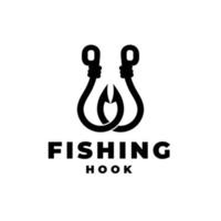 Two hooks vector design logo isolated on a white background.