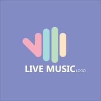 logotipo de música en vivo logotipo de color para su empresa vector