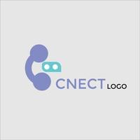 conecte el diseño del logotipo para su empresa vector