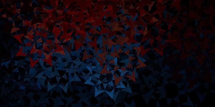 textura de vector azul oscuro con estilo triangular.