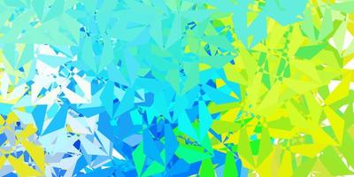 Light blue, yellow vector gradient polygon texture.