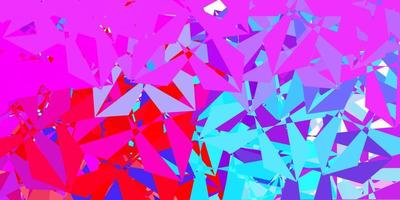 Light blue, red vector gradient polygon layout.