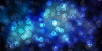 Dark BLUE vector texture with circles.