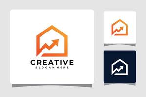 House Up Arrow Logo Template Design Inspiration vector