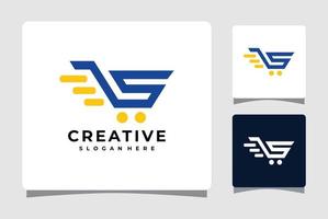 Shopping Cart Logo Template Design Inspiration vector