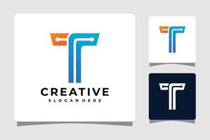 Letter T Technology Logo Template Design Inspiration vector