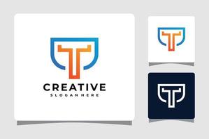 Letter T Shield Logo Template Design Inspiration vector