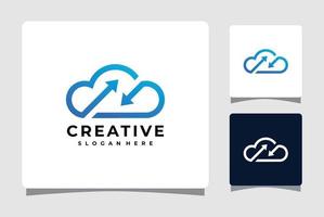 Cloud Arrow Logo Template Design Inspiration vector