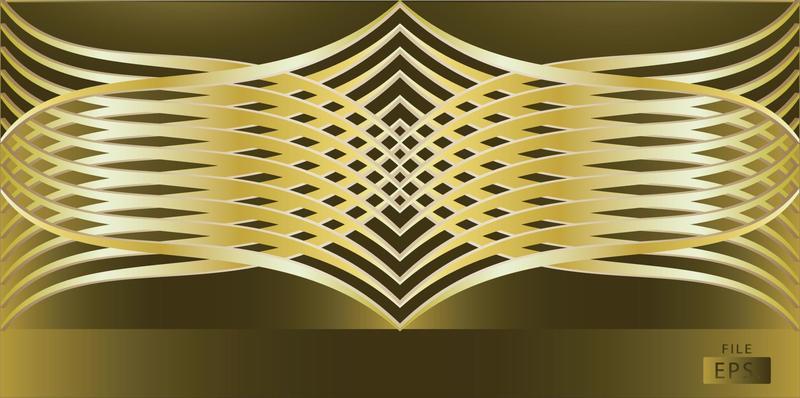 Golden line spiral vector image