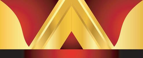 Abstract red black gold luxury design modern futuristic background vector image