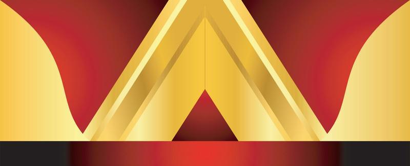 Abstract red black gold luxury design modern futuristic background vector image