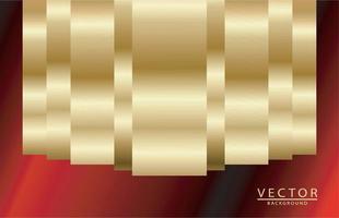 Abstract background with red gold and black vector