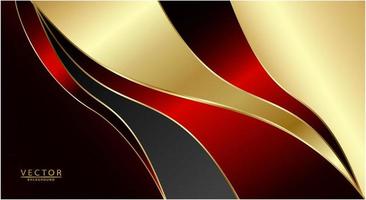 Dark red gold abstract background vector