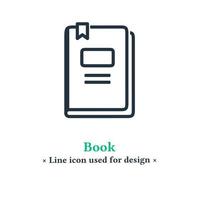 Book icon isolated on a white background. Book symbol with book sign for your website and mobile design. vector