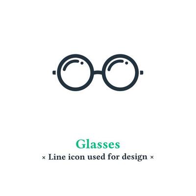 Glasses icon isolated on a white background. Glasses symbol for your website and mobile design.