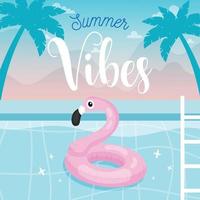 Summer Vibes card vector