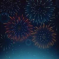 Bright and Colorful Firework Background vector