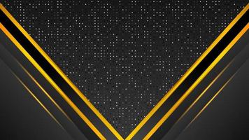 Dark background with gold line ornament vector