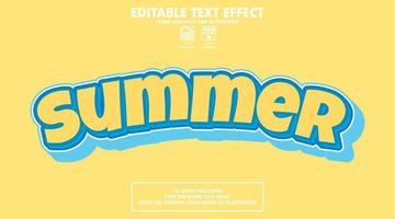 Editable text effect style summer vector