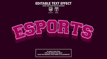 deportes de estilo de efecto de texto editable vector