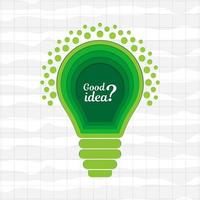 Good idea with lamp shape vector