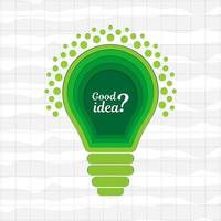 Good idea with lamp shape vector