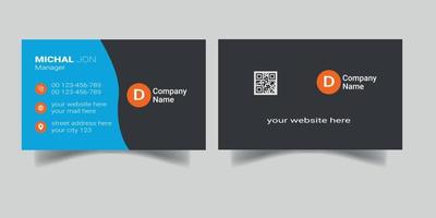 diseño de tarjeta de visita profesional vector