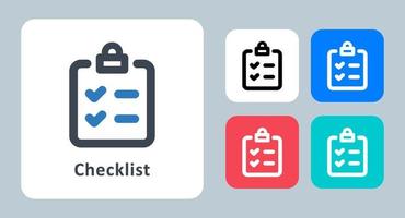 Checklist icon - vector illustration . Audit, Report, Survey, Questionnaire, Exam, Task, Todo list, check, list, line, outline, flat, icons .