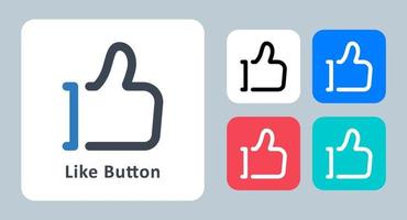 Like icon - vector illustration . Like, Thumb, Thumbs, Up, Vote, Favorite, Hand, Social media, line, outline, flat, icons .